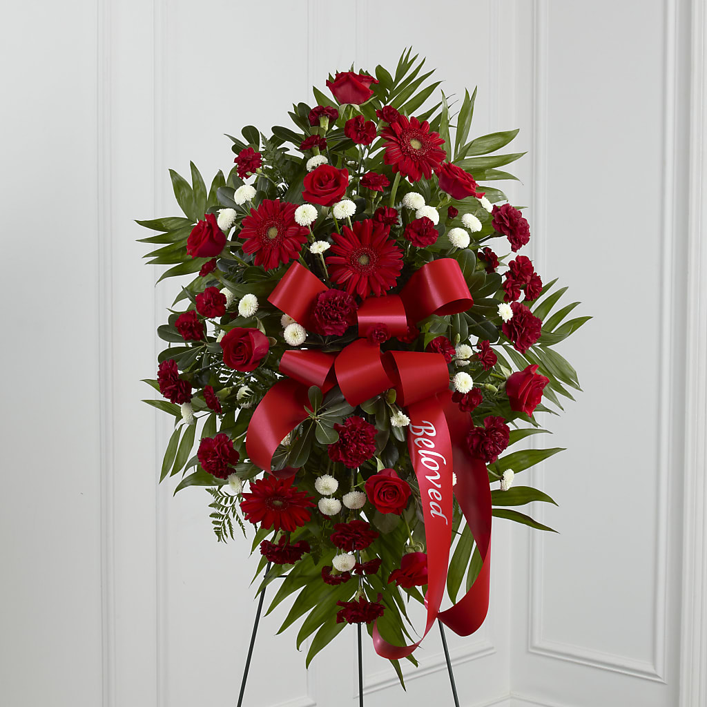 Treasured Memories Standing Spray – Paola Parra Flowers, Clermont FL