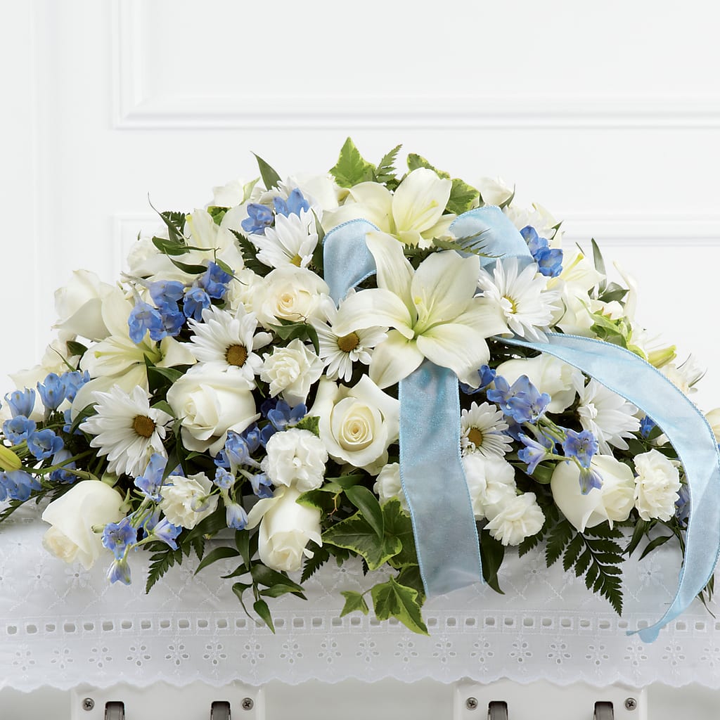 Tender Treasure Casket Spray – Paola Parra Flowers, Clermont FL