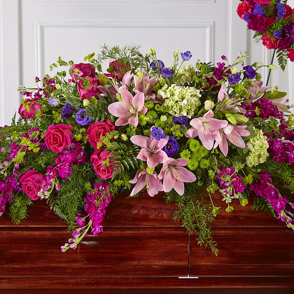 Radiant Tribute Casket Spray – Paola Parra Flowers, Clermont FL