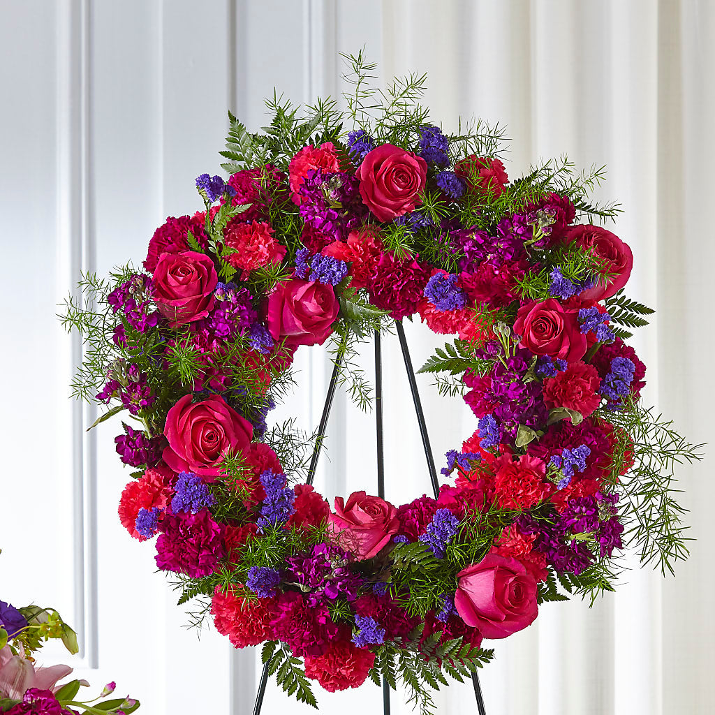 Calming Colors Wreath – Paola Parra Flowers, Clermont FL