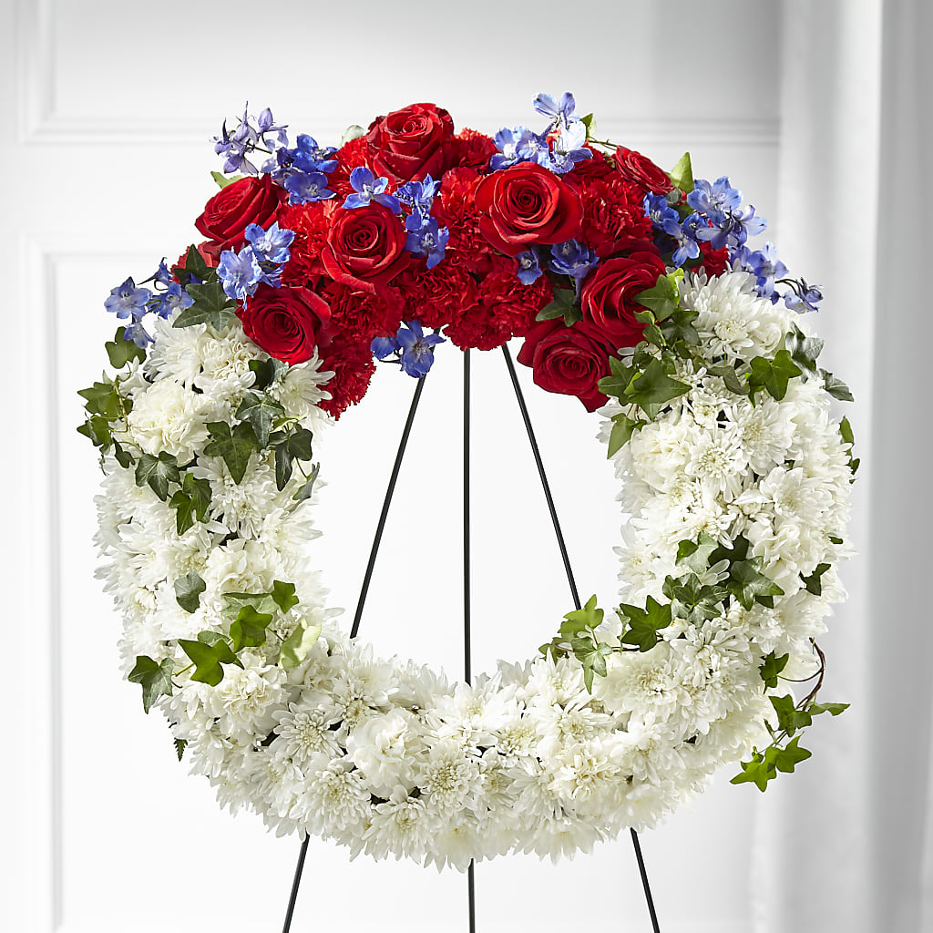 Patriotic Passion Wreath – Paola Parra Flowers, Clermont FL