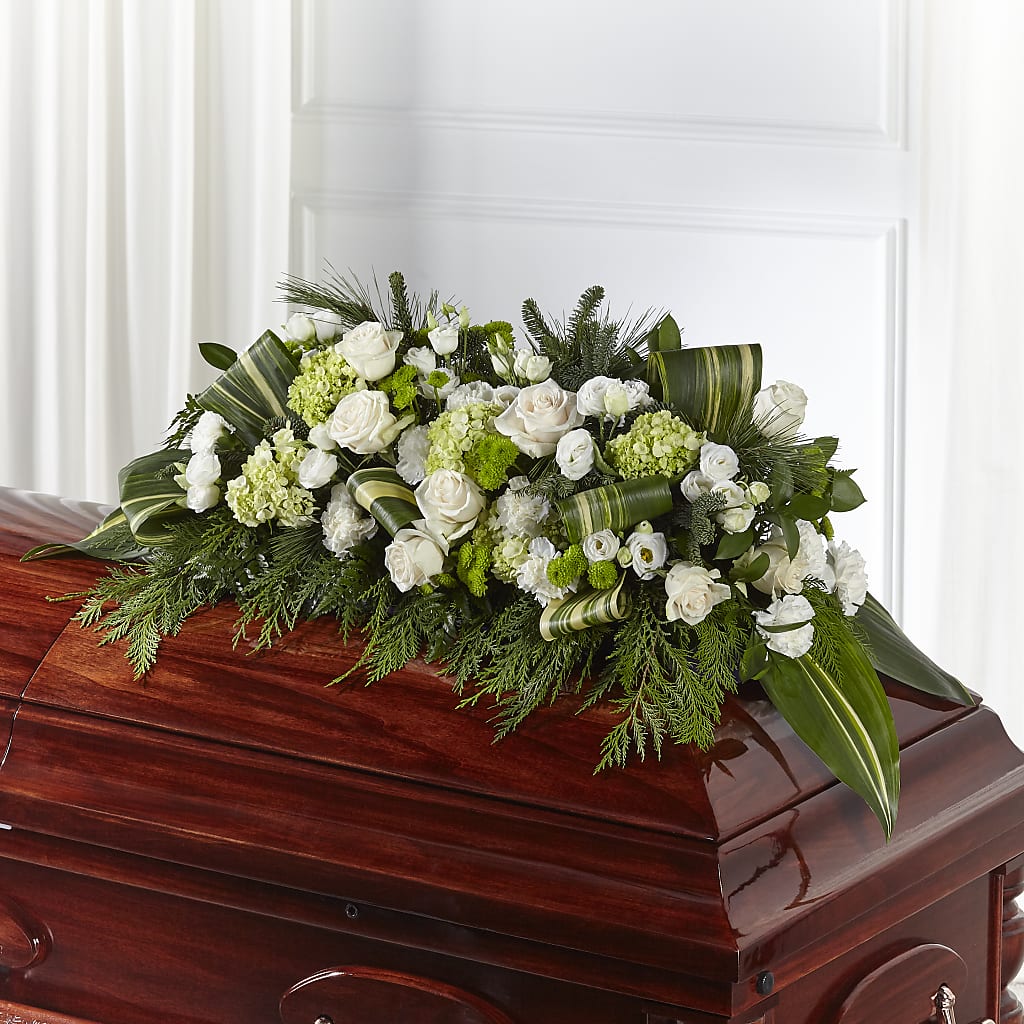 Hopeful Gesture Casket Spray – Paola Parra Flowers, Clermont FL