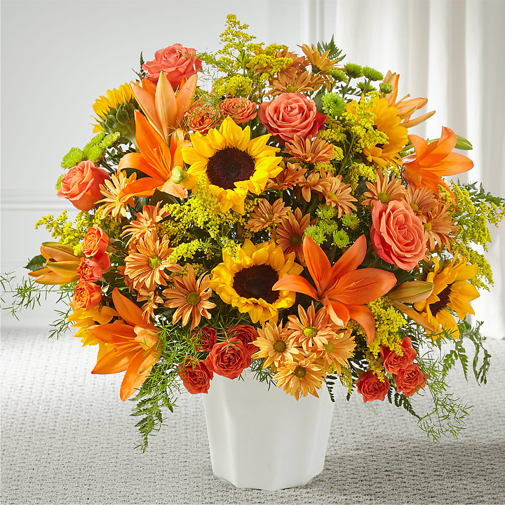 Harvest Thoughts Floor Basket – Paola Parra Flowers, Clermont FL