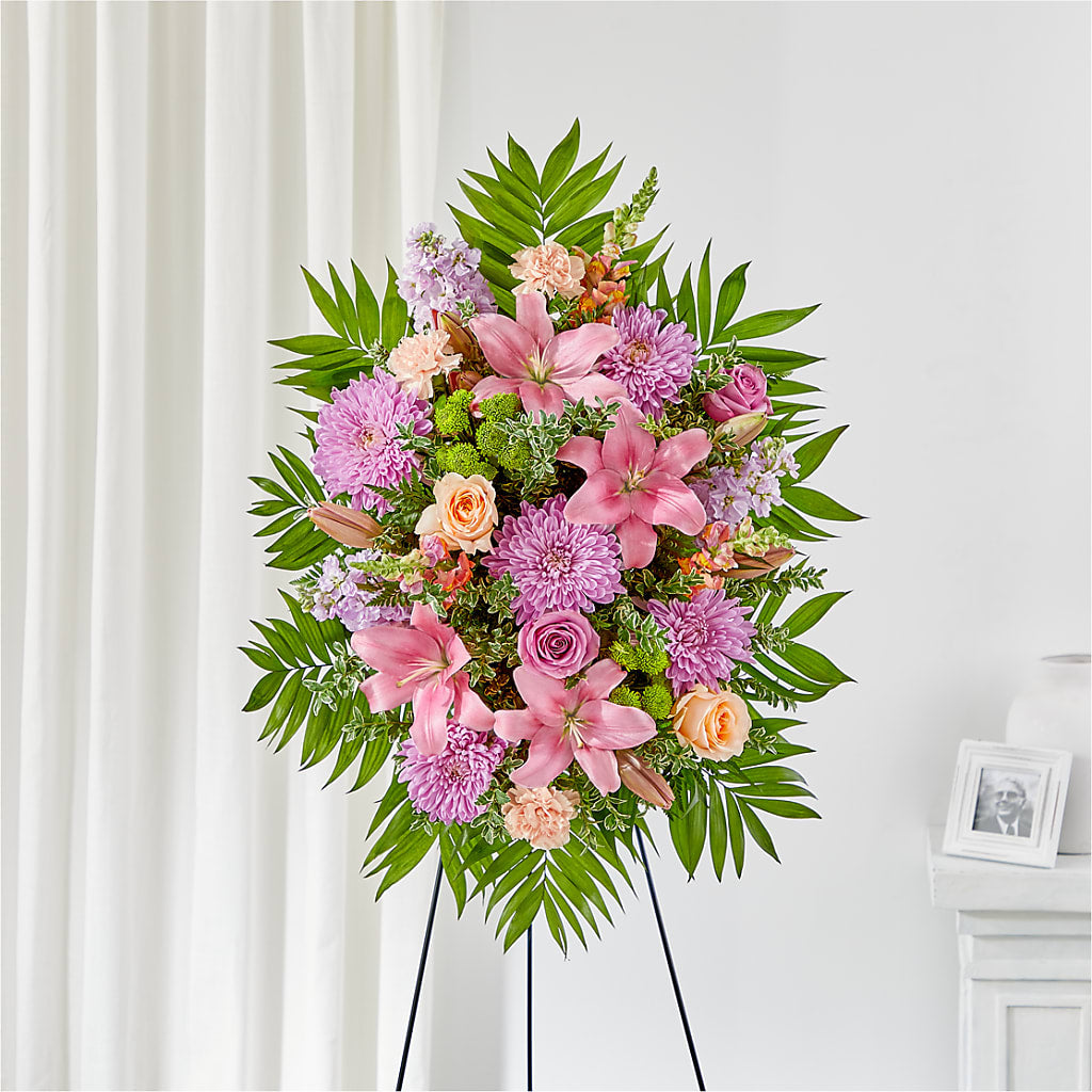 Love & Light Standing Spray – Paola Parra Flowers, Clermont FL