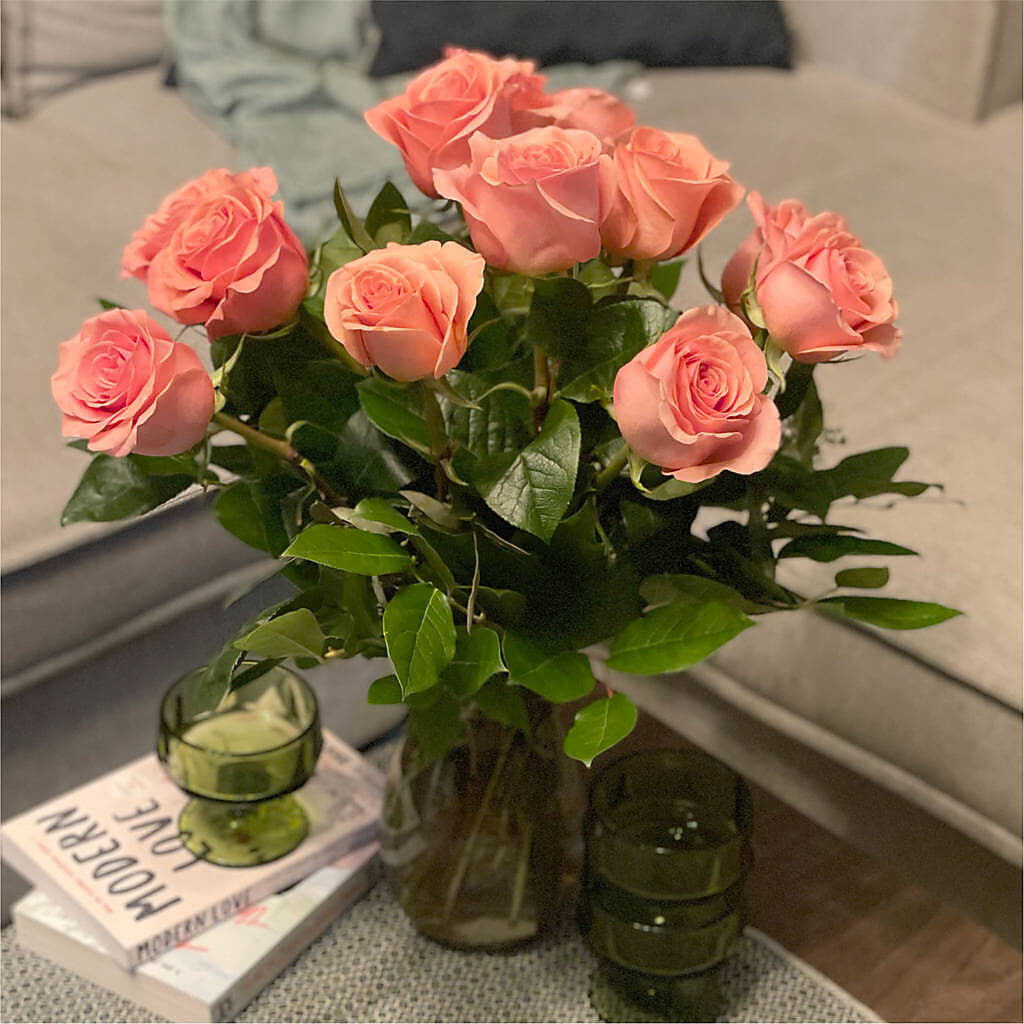 Long Stem Pink Rose Bouquet –  Paola Parra Flowers, Clermont FL