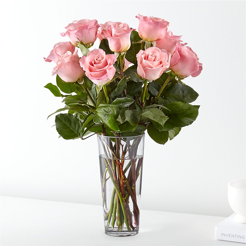 Long Stem Pink Rose Bouquet –  Paola Parra Flowers, Clermont FL