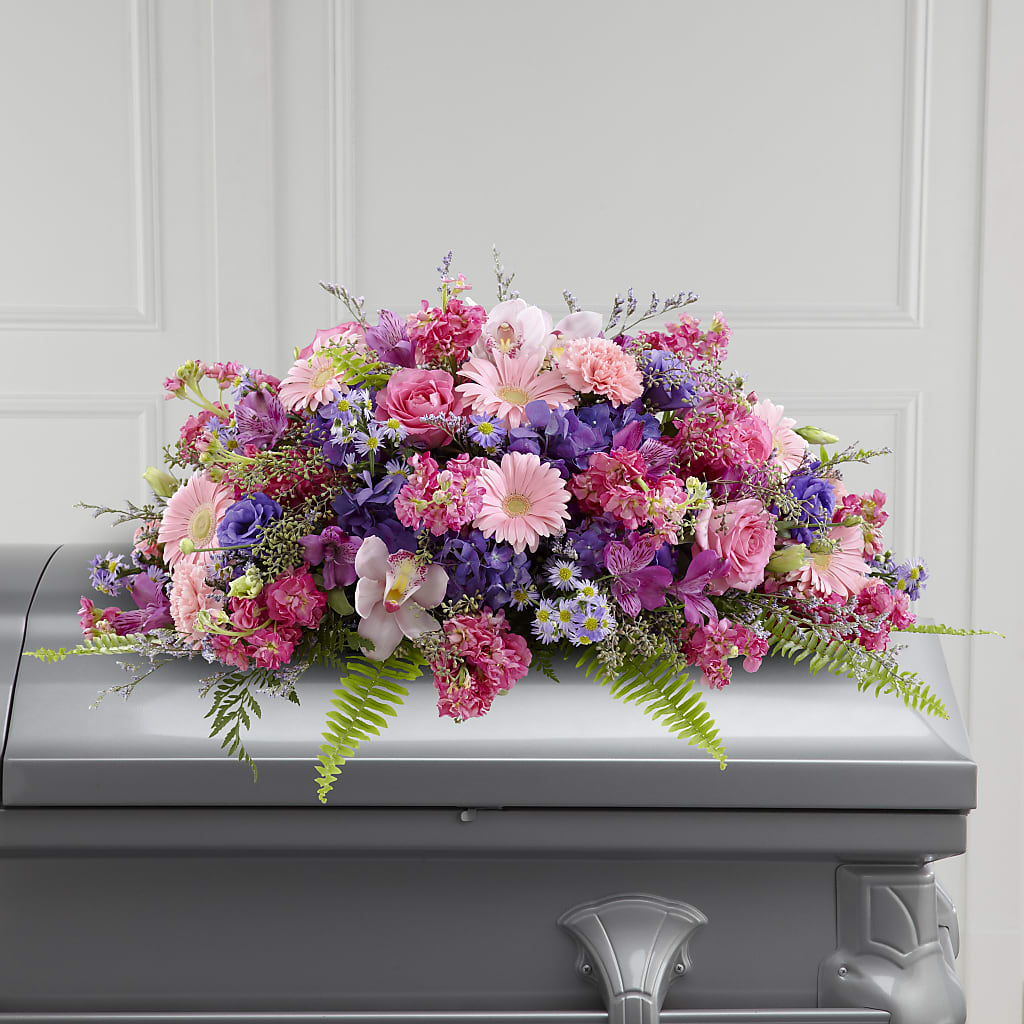 Glorious Garden Casket Spray –  Paola Parra Flowers, Clermont FL