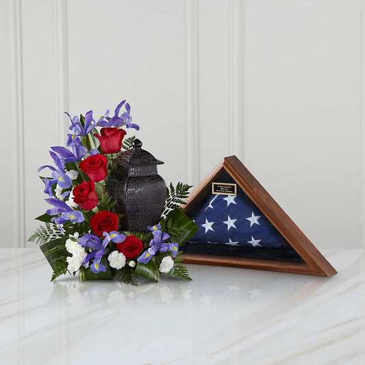 Patriotic Tribute Arrangement –  Paola Parra Flowers, Clermont FL