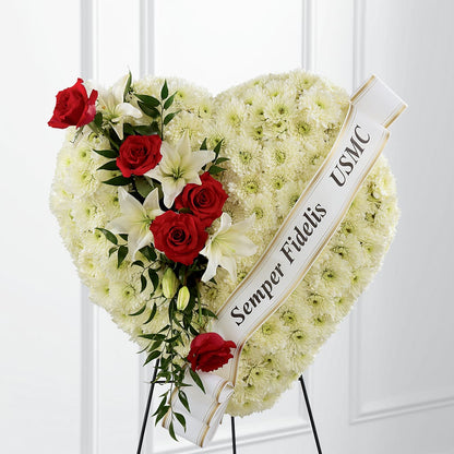 Heartfelt Hero Standing Heart –  Paola Parra Flowers, Clermont FL
