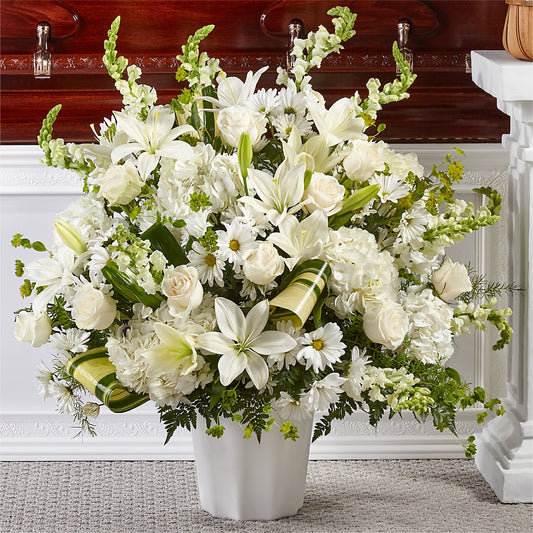 Thoughts of Tranquility Floor Basket –  Paola Parra Flowers, Clermont FL