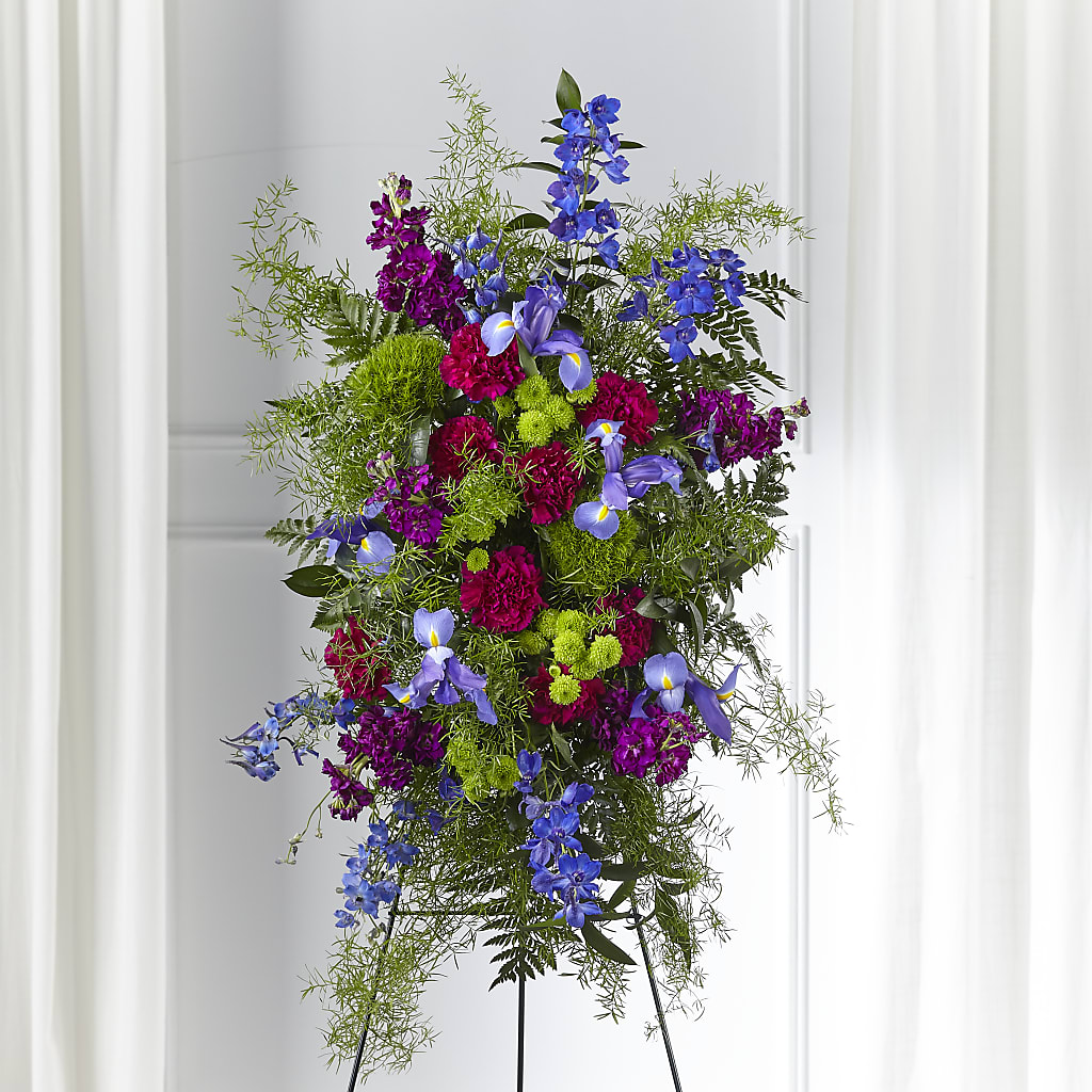 Heavenly Skies Standing Spray –  Paola Parra Flowers, Clermont FL