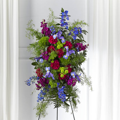 Heavenly Skies Standing Spray –  Paola Parra Flowers, Clermont FL