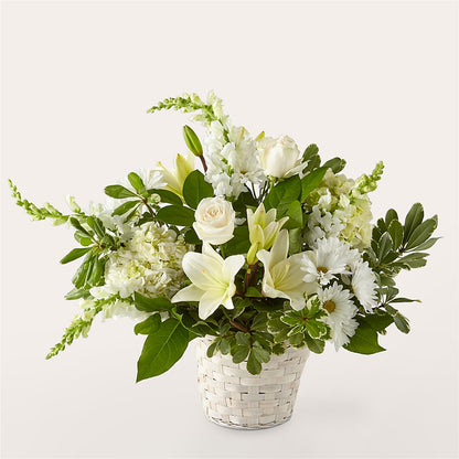 Ivory Elegance Floral Basket –  Paola Parra Flowers, Clermont FL