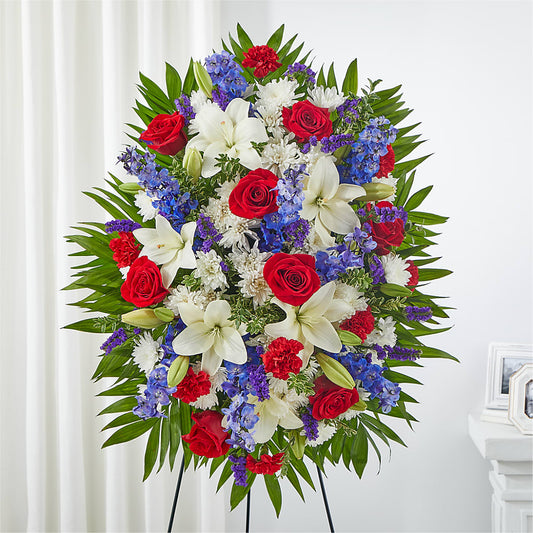 Cherished Service Standing Spray –  Paola Parra Flowers, Clermont FL