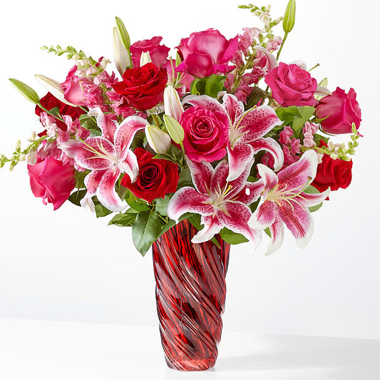 Always You Bouquet with Luxe Swirl Vase –  Paola Parra Flowers, Clermont FL