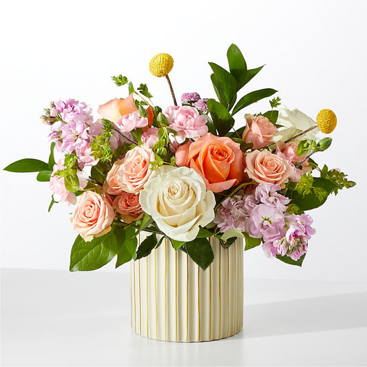 French Market Bouquet with Ivory Vase –  Paola Parra Flowers, Clermont FL
