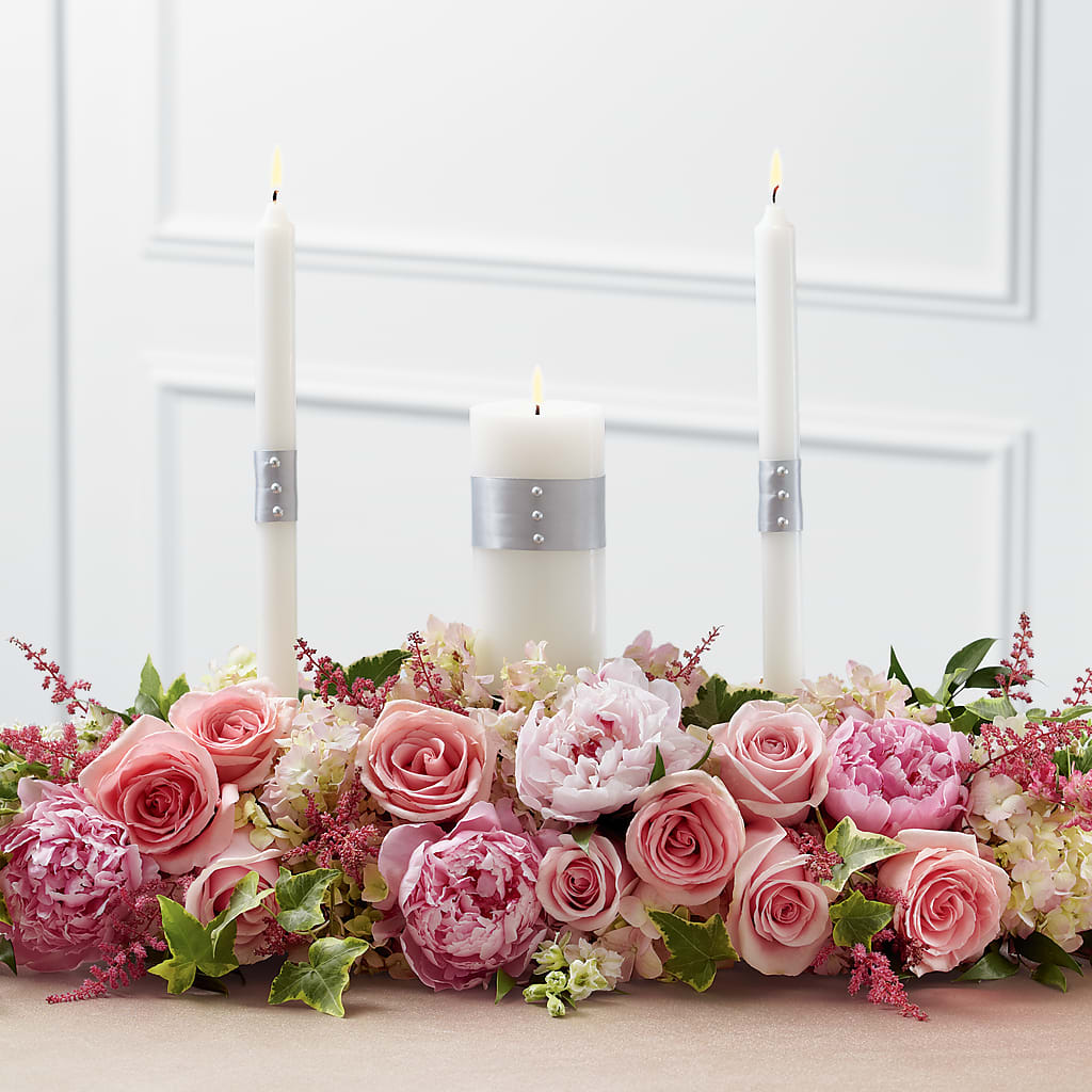 Worldwide Romance Unity Candle Arrangement –  Paola Parra Flowers, Clermont FL
