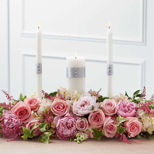 Worldwide Romance Unity Candle Arrangement –  Paola Parra Flowers, Clermont FL
